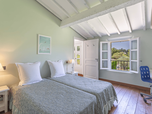 Chambre de la Villa Coup de Foudre à Grimaud, Golfe de Saint-Tropez