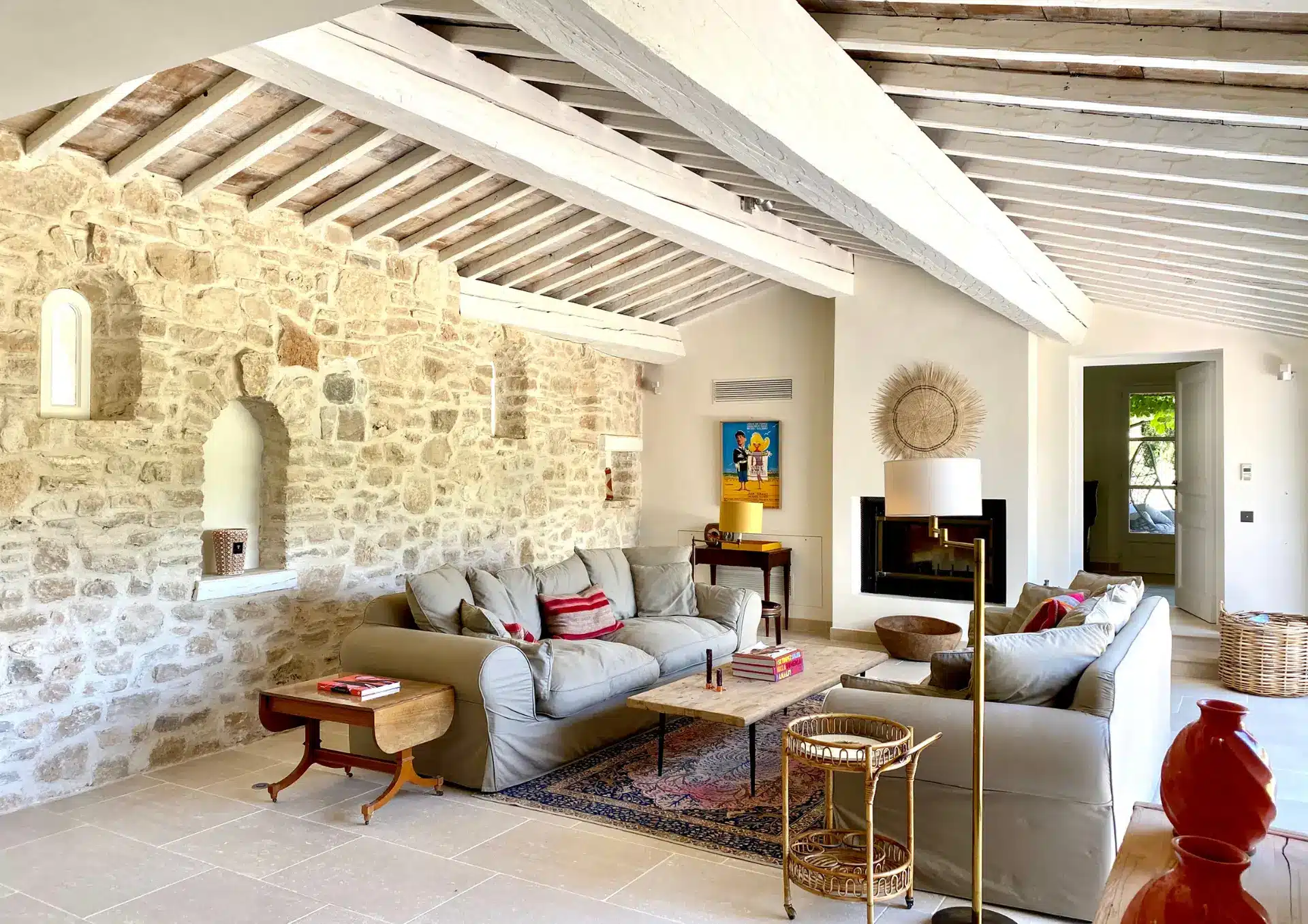 Salon de la Villa Coup de Foudre à Grimaud, Golfe de Saint-Tropez