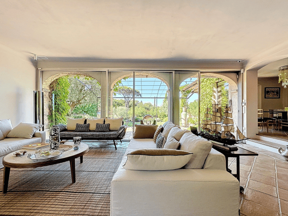 Salon de la Villa Les Aygalades à Saint-Tropez