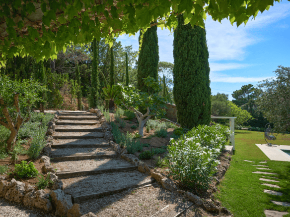 Jardin de la Villa Coup de Foudre à Grimaud, Golfe de Saint-Tropez