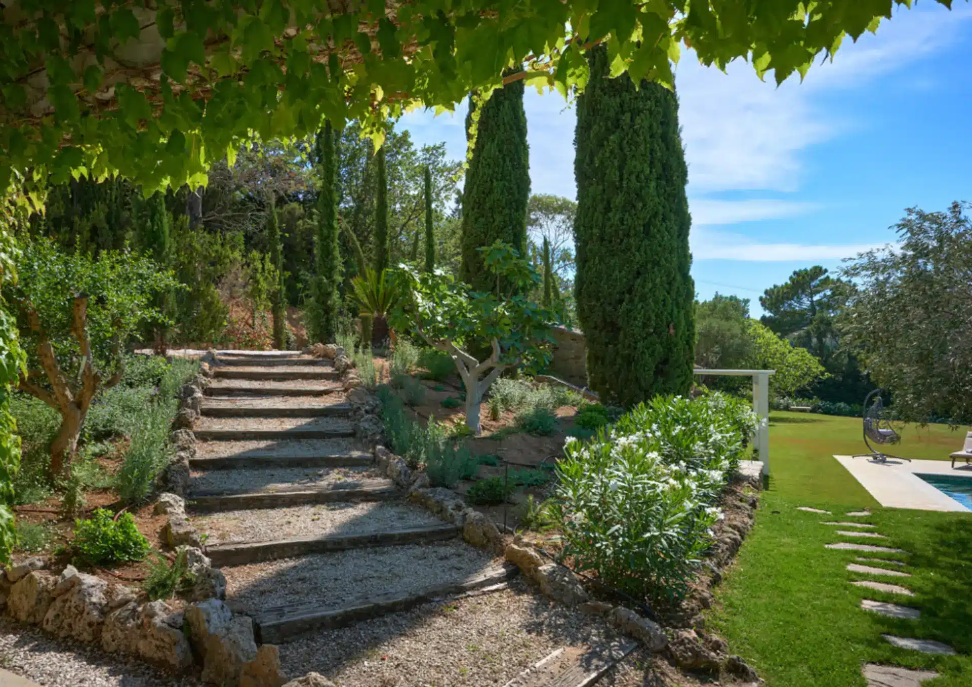 Jardin de la Villa Coup de Foudre à Grimaud, Golfe de Saint-Tropez