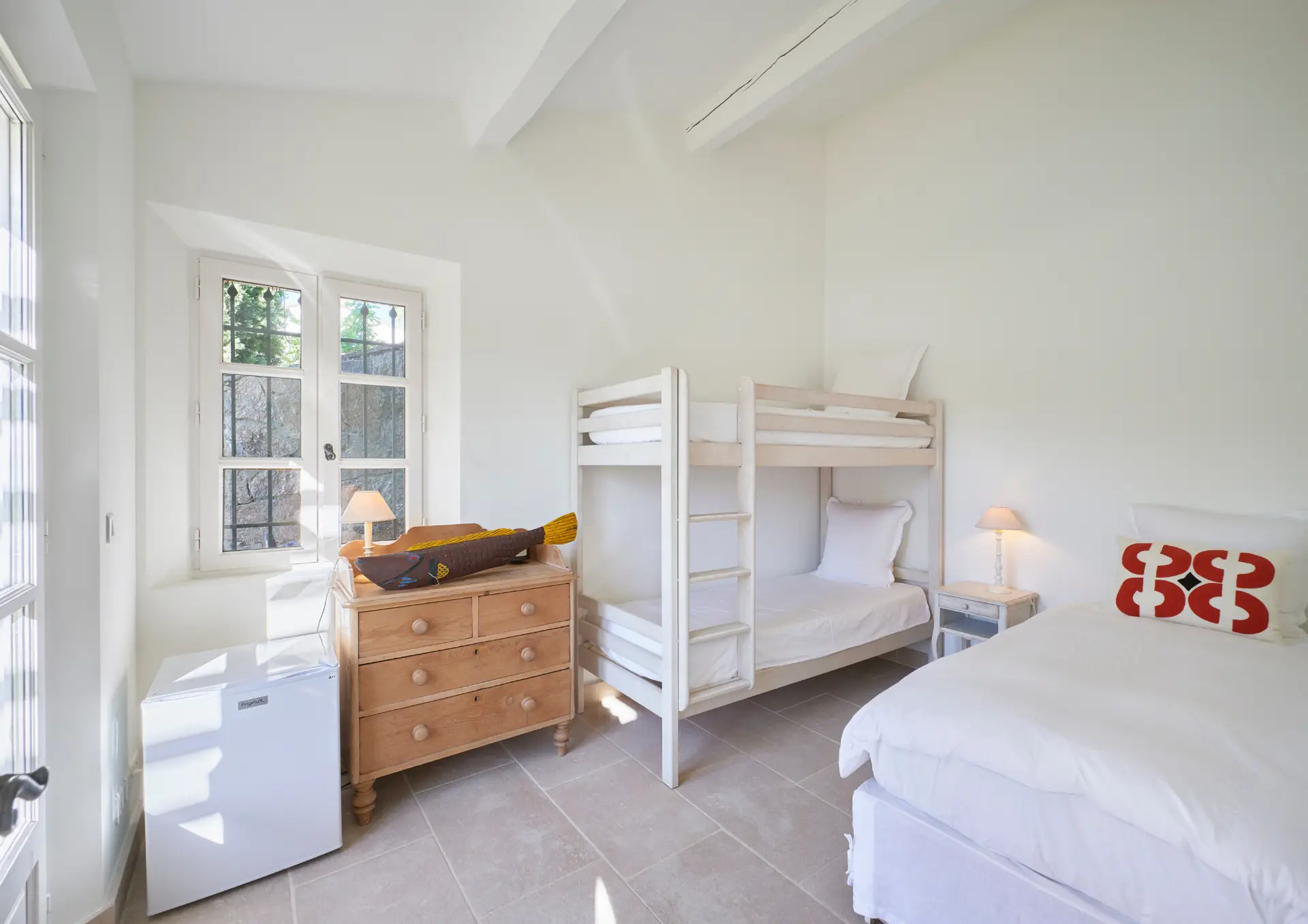 Chambre de la Villa Coup de Foudre à Grimaud, Golfe de Saint-Tropez