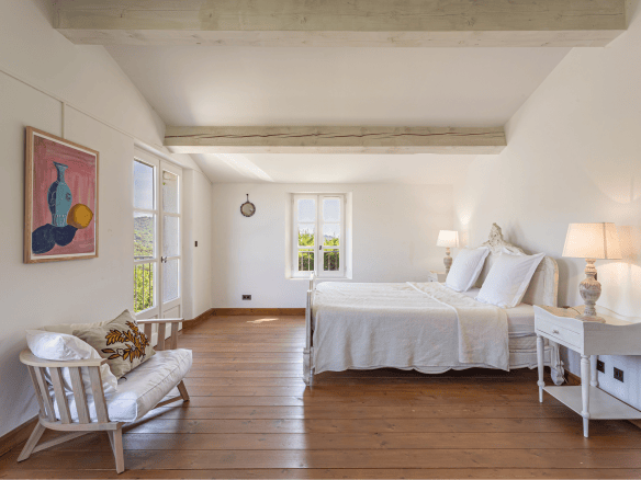Chambre de la Villa Coup de Foudre à Grimaud, Golfe de Saint-Tropez
