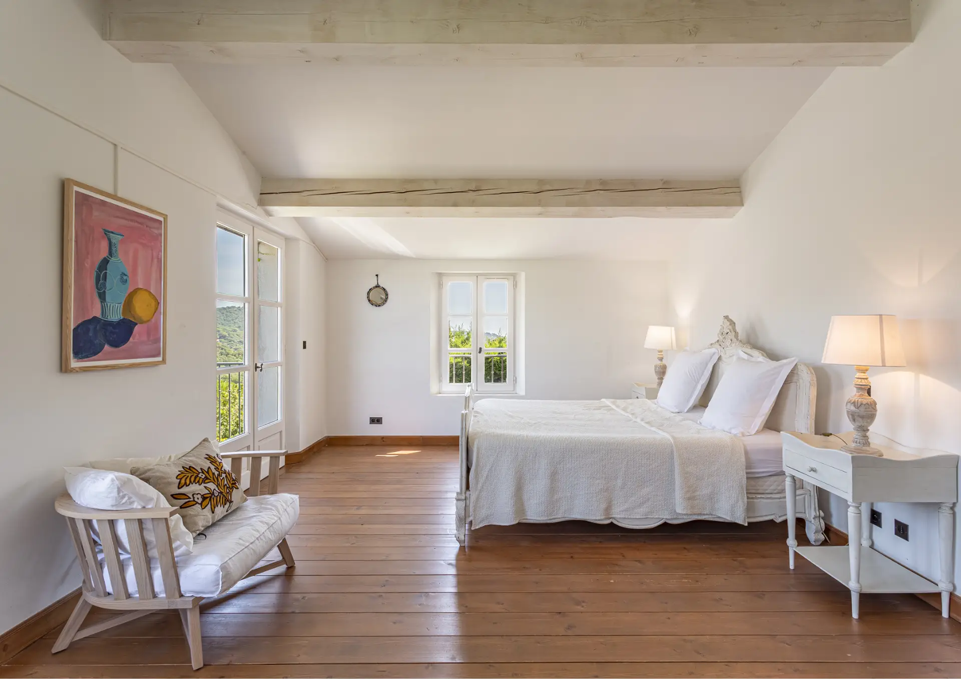 Chambre de la Villa Coup de Foudre à Grimaud, Golfe de Saint-Tropez
