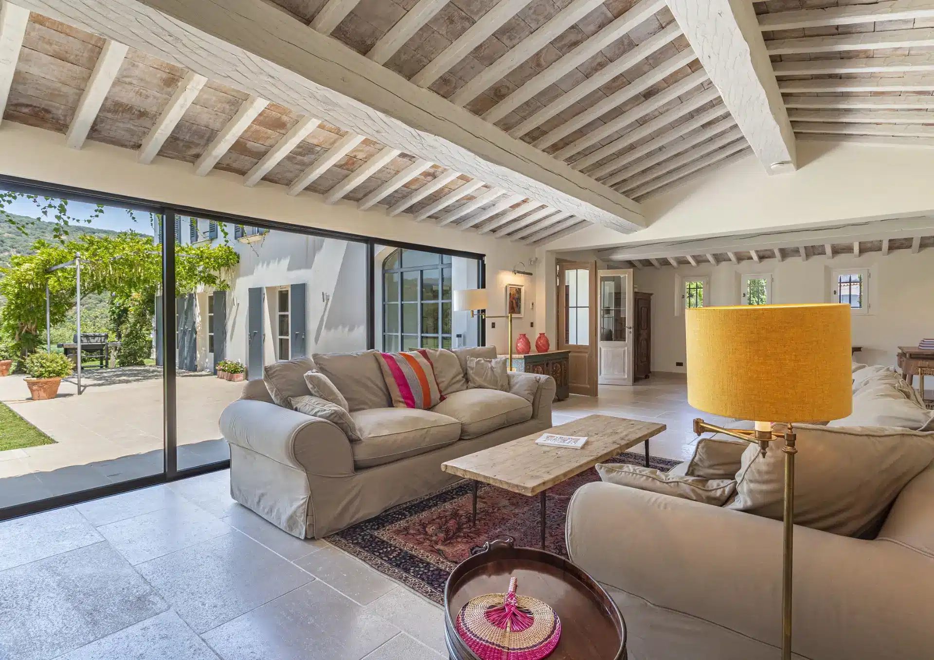Salon de la Villa Coup de Foudre à Grimaud, Golfe de Saint-Tropez