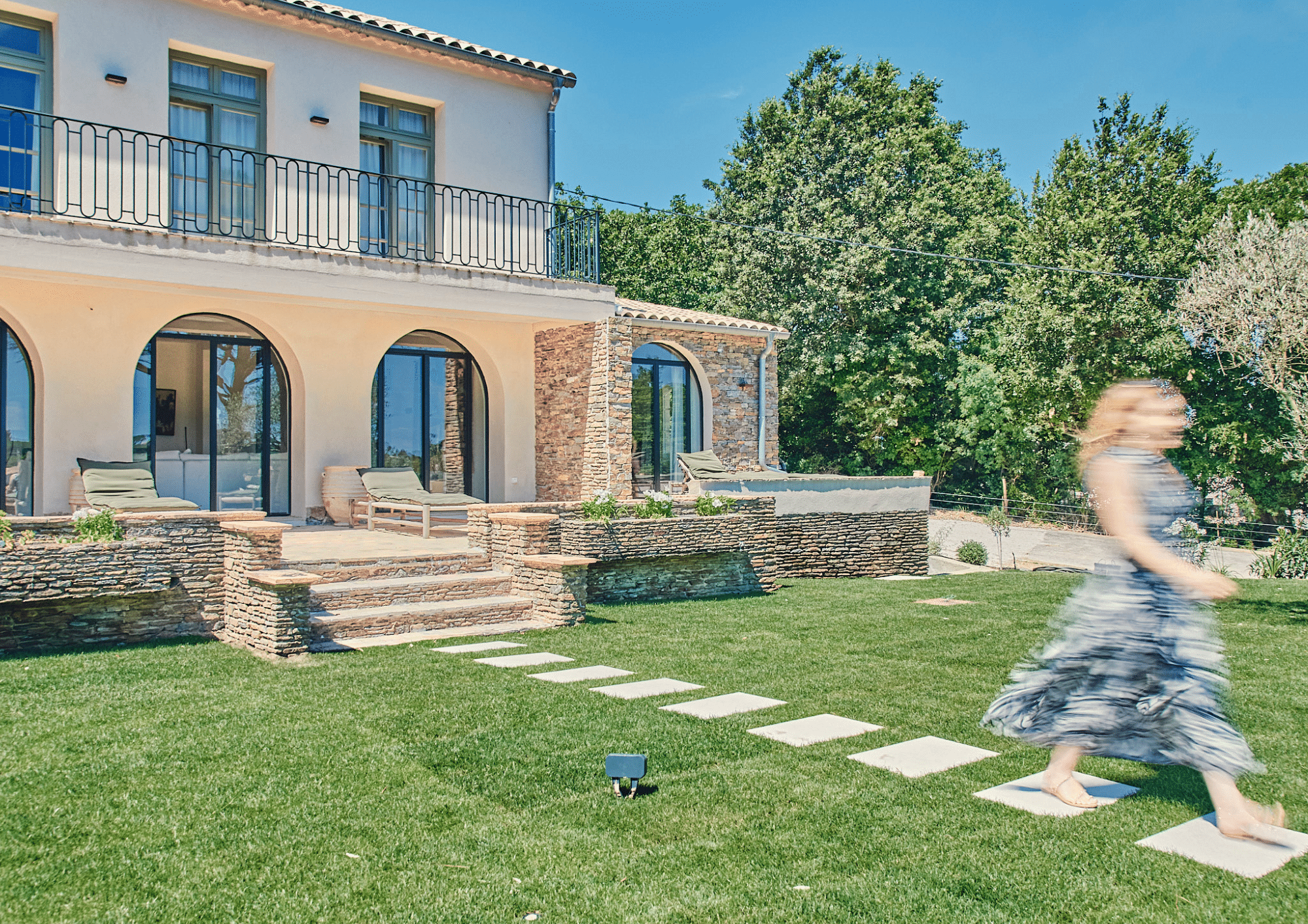 Façade de la Villa Les Cigales à Gassin, Golfe de Saint-Tropez