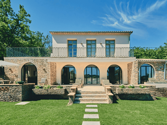 Façade de la Villa Les Cigales à Gassin, Golfe de Saint-Tropez