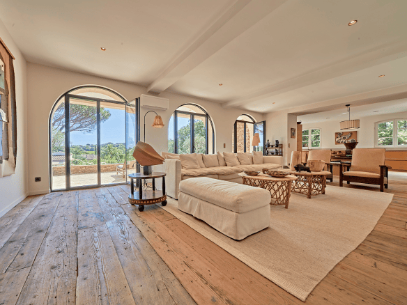 Salon de la Villa Les Cigales à Gassin, Golfe de Saint-Tropez