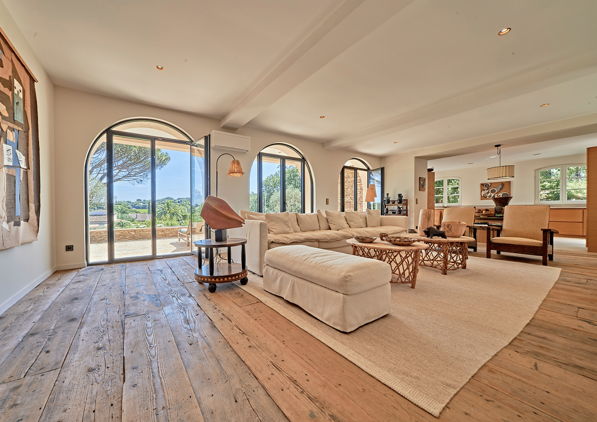 Salon de la Villa Les Cigales à Gassin, Golfe de Saint-Tropez
