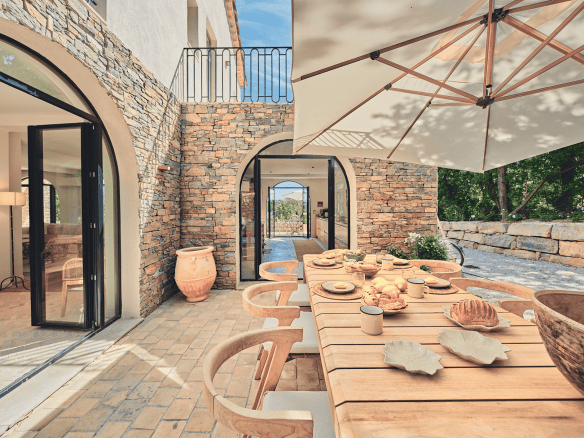 Terrasse de la Villa Les Cigales à Gassin, Golfe de Saint-Tropez